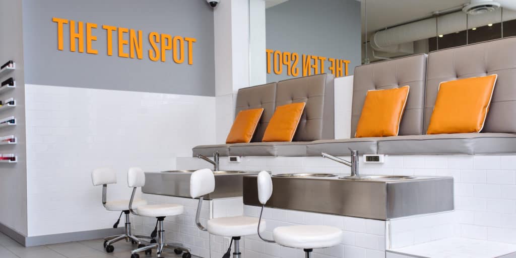 pedicure station at THE TEN SPOT® kitchener