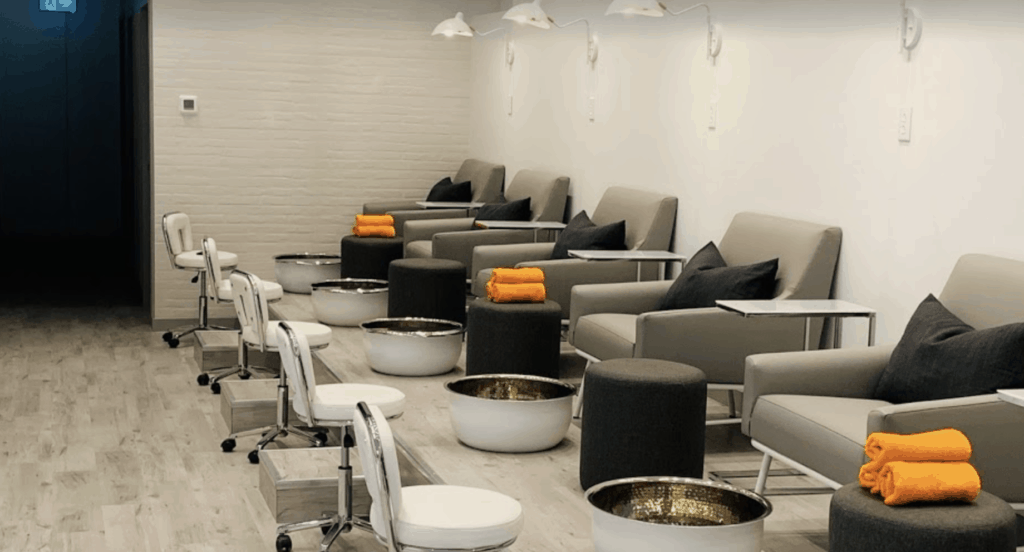 pedicure station at THE TEN SPOT® bedford